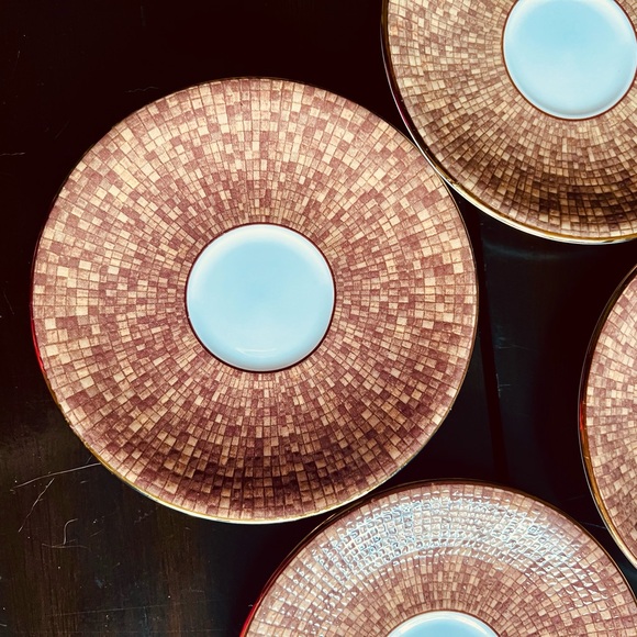 LENOX MOSAICO D'ITALIA COLLECTION CHUCK FISCHER Elegant Mosaic Saucers - Picture 7 of 8